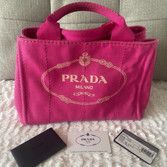 Prada Handbags - Prada Canapa Canvas Tote. Small size. EUC